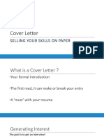 Cover Letter: Selling Your Skills On Paper