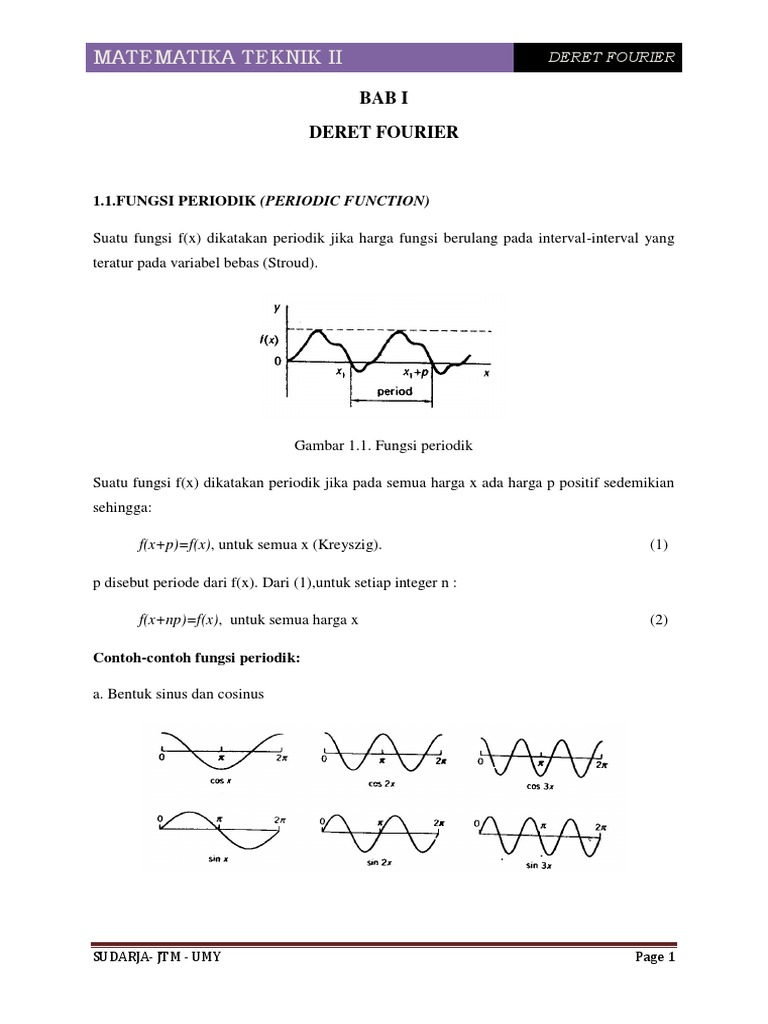 Bab I Diktat Mat Tek Ii Deret Fourier