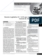 Decreto Legislativo N.º 1235 Que Modifica La Ley General de Aduanas -Parte 1