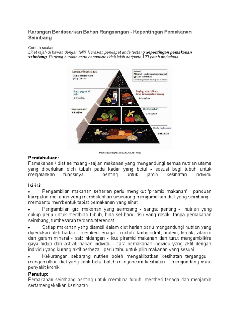 Bahagian B Karangan Bahan Ransangan Pmr Pdf