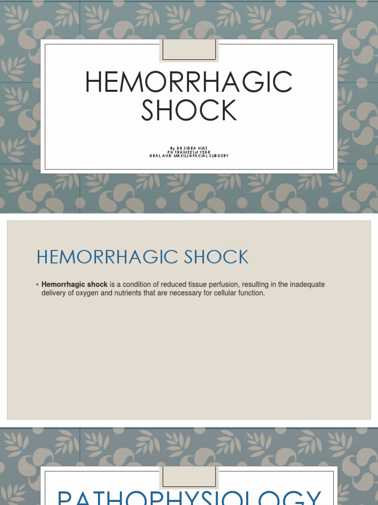 Hemorrhage Shock | Download Free PDF | Shock (Circulatory) | Bleeding