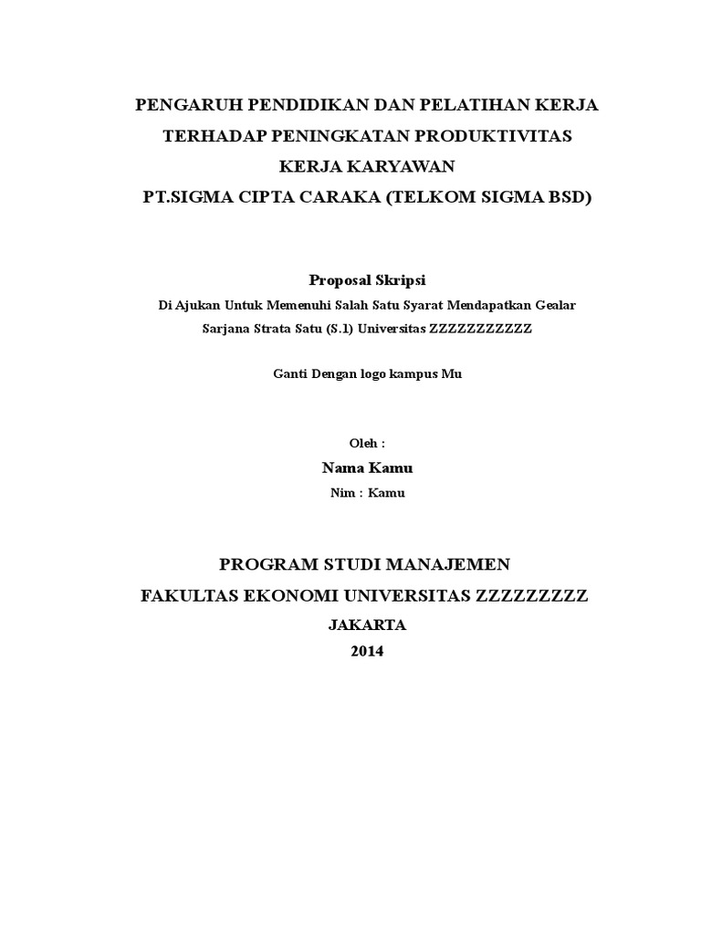Proposal Skripsi Ekonomi Manajemen Doc