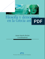 Sancho Rocher Laura (Coord) - Filosofia Y Democracia en La Grecia Antigua PDF