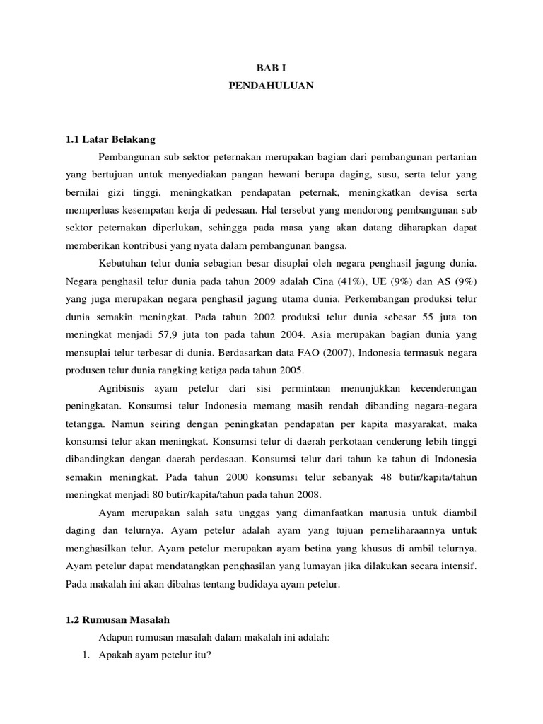 Makalah Ayam Petelur