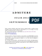 Admitere Limbi - 2014 PDF