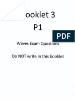 Exam Practice 3 - Waves