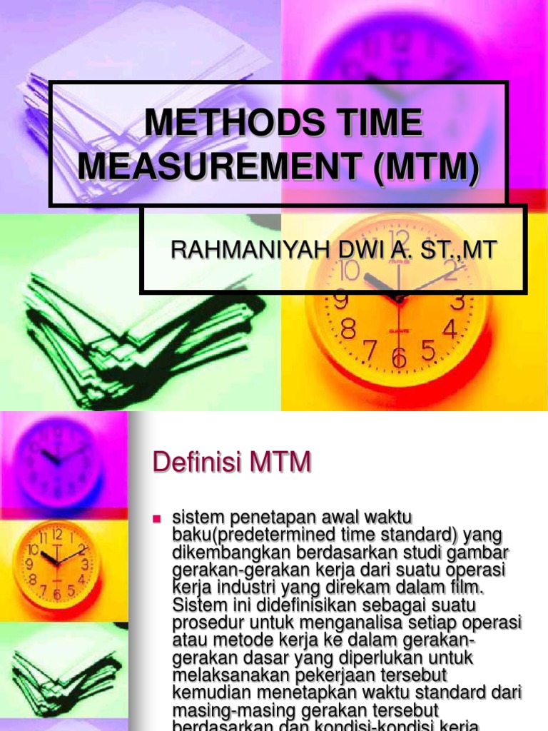 Methods Time Measurement (MTM) PDF