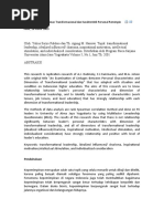 Download Hubungan Kepemimpinan Transformasional Dan Karakteristik Personal Pemimpin by Eko Ledeng Satriyo SN36045659 doc pdf