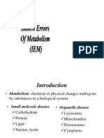 Inborn Errors of Metabolism IEM 1