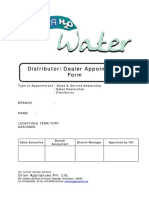 Dealer Appointment Form PDF