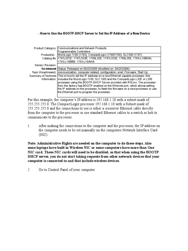 How To Use The BOOTP | PDF | Network Interface Controller | Ip Address