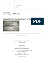 Menuju Masa Depan: Kumpulan Puisi WS - Rendra