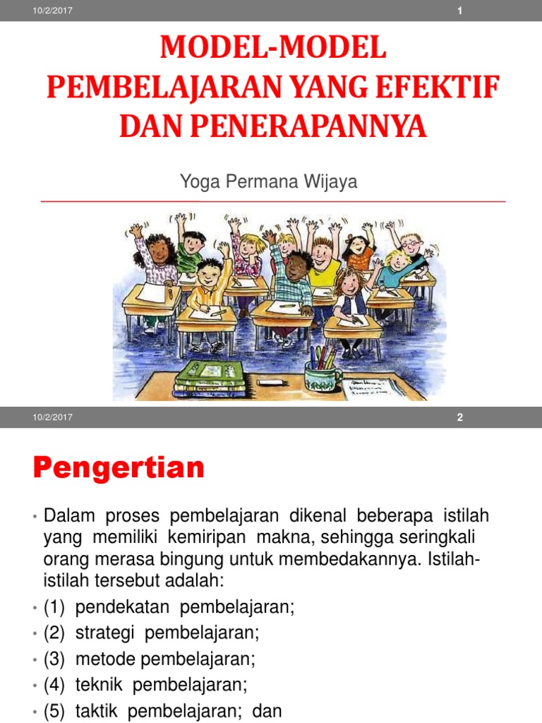 Model Pembelajaran Efektif dan Strategi | PDF | Karier & Perkembangan ...