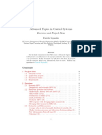 Advanced Topics in Control Systems: Exercises and Project Ideas