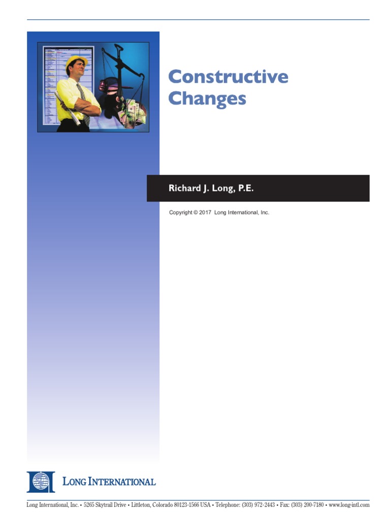 Long Intl Constructive Changes PDF | PDF | Specification (Technical ...