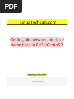 Getting Old Network Interface Name Back in RHELCentoS 7