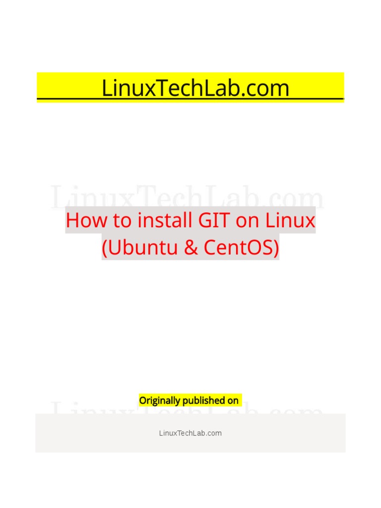 How to install git on linux ubuntu centos operating system