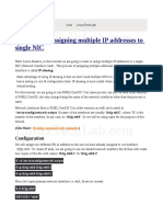 IP Aliasing - Assigning Multiple IP Addresses To Single NIC