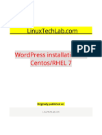 WordPress Installation on Centos RHEL 7