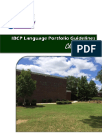 Language Portfolio Ibcp Guidelines Class 0f 2018