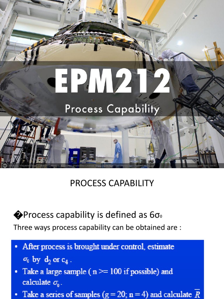 Lecture 8 Process Capability Pdf Pdf Standard Deviation