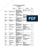 Second Semester Planning 0 Grade Scribd