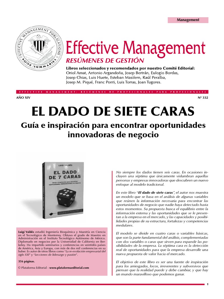 El Dado de Siete Caras PDF | PDF | Modelo de negocio | Innovación