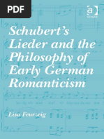Lisa Feurzeig Schuberts Lieder and the Philosophy of Early German Romanticism
