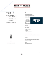 Foucault - Vigilar y Castigar - Cuerpo de Los Condenados y El Panoptismo