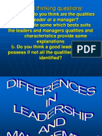 Differences in MGT and Leadership