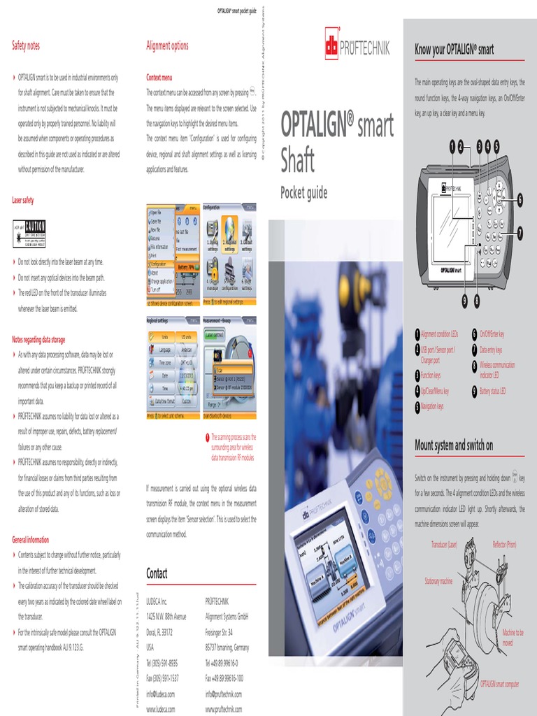 OPTALIGN Smart Pocket Guide PDF | PDF | Engineering Tolerance | Menu ...
