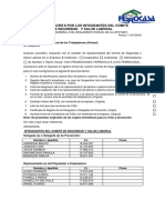 Registro formal del Comité de Seguridad y Salud Laboral de CVG FERROCASA