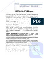 Contrato de Trabajo Tiempo Parcial Permanente PDF