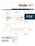 October Calendar 2017