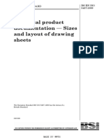 Bs en Iso 5457-1999 技术制图 图纸尺寸及格式