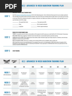 Marathon Advanced Training Plan- Kilometers