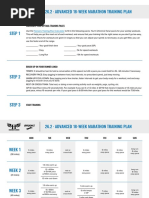 Marathon Advanced Training Plan- Miles