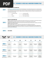 Half Marathon Beginner Training Plan- Kilometers