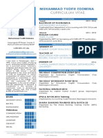 Curriculum Vitae M Yudith Eddwina