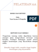 Risiko Dan Return Oleh: Yayu Isyana D Pongoliu