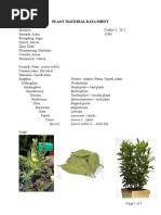 Bay Leaves Group 2 Plant Material Data Sheet