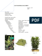 Bay Leaves Group 2 Plant Material Data Sheet