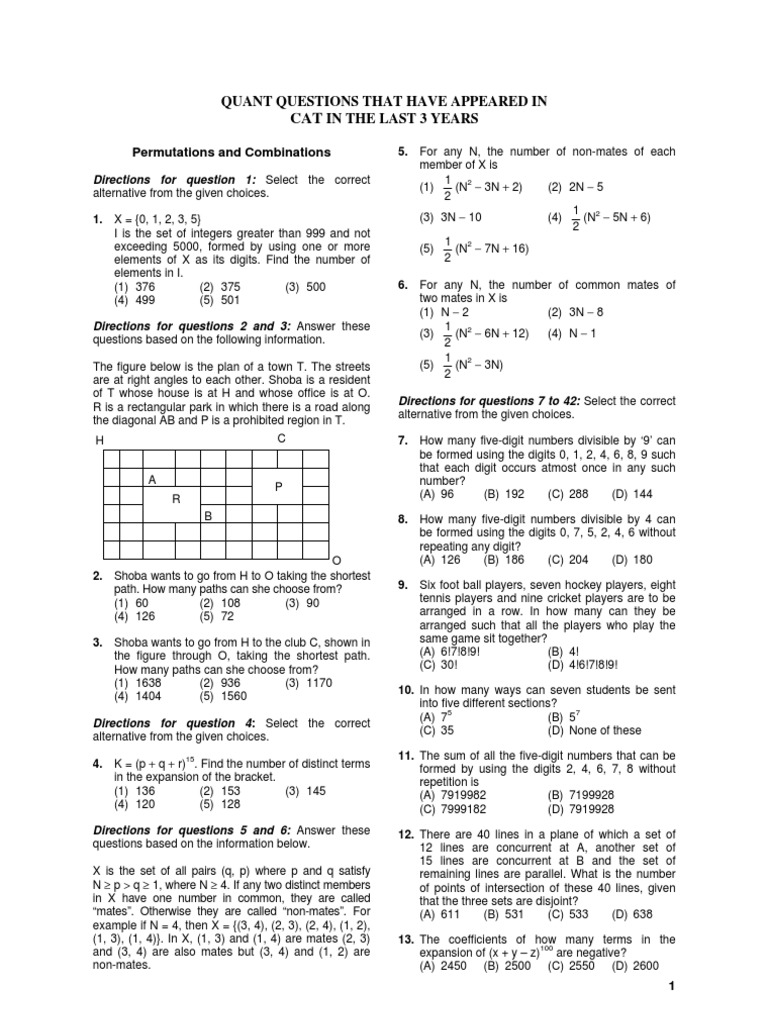 Quant Cat Previous Years | PDF | Business