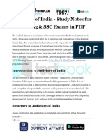 Judiciary of India Study Notes For Banking SSC Exams in PDF