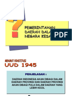 Pemerintah Daerah Dalam Negara Kesatuan