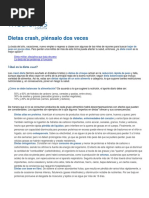 Dietas Crash Para Pensarlo Dos Veces