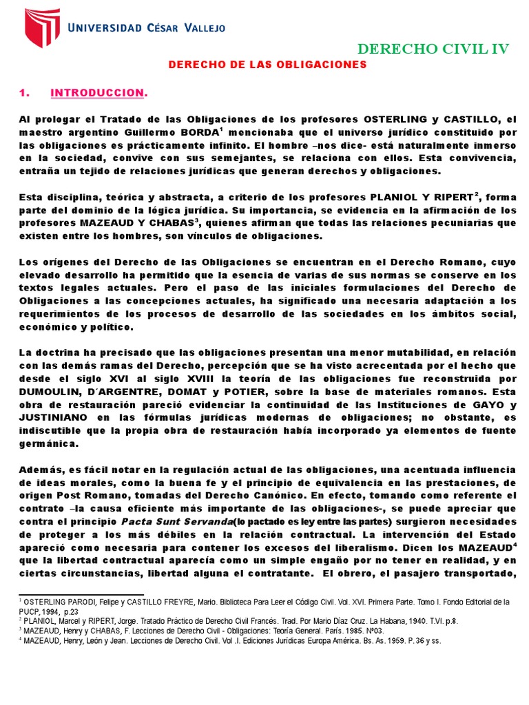 Fuentes de las Obligaciones en Derecho Civil | PDF | Pagos | Bienes (Ley)