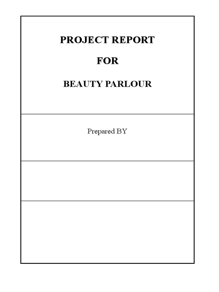 Beauty Parlour Project Report Summary | PDF | Working Capital ...