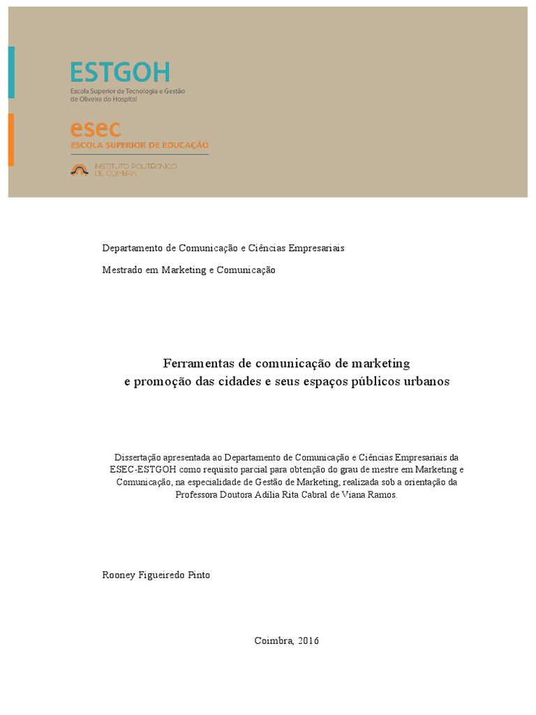 Pinto Rooney Dissertacao Completa Pdf Turismo Marketing