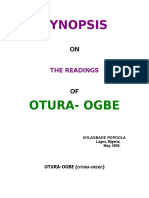 SYNOPSIS ON THE READINGS OF OTURA- OGBE